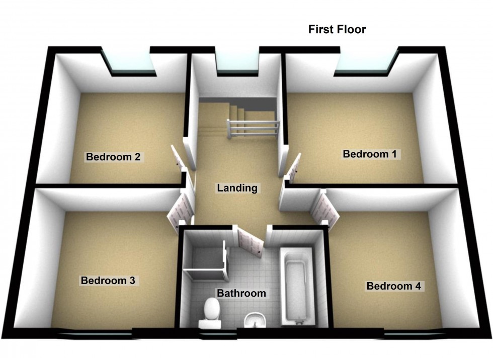 Floorplan for Lea Close, Broughton Astley