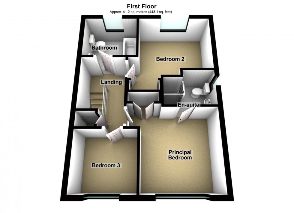 Floorplan for Tedder Close, Lutterworth