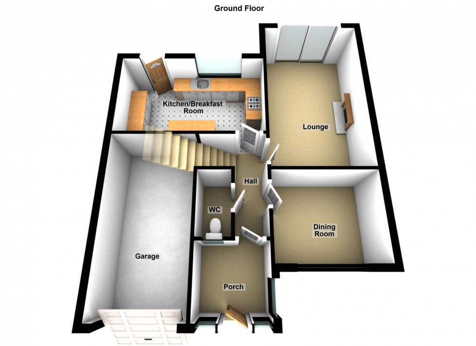 Floorplan for Gibson Way, Lutterworth