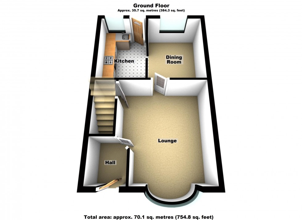 Floorplan for Pine Close, Lutterworth