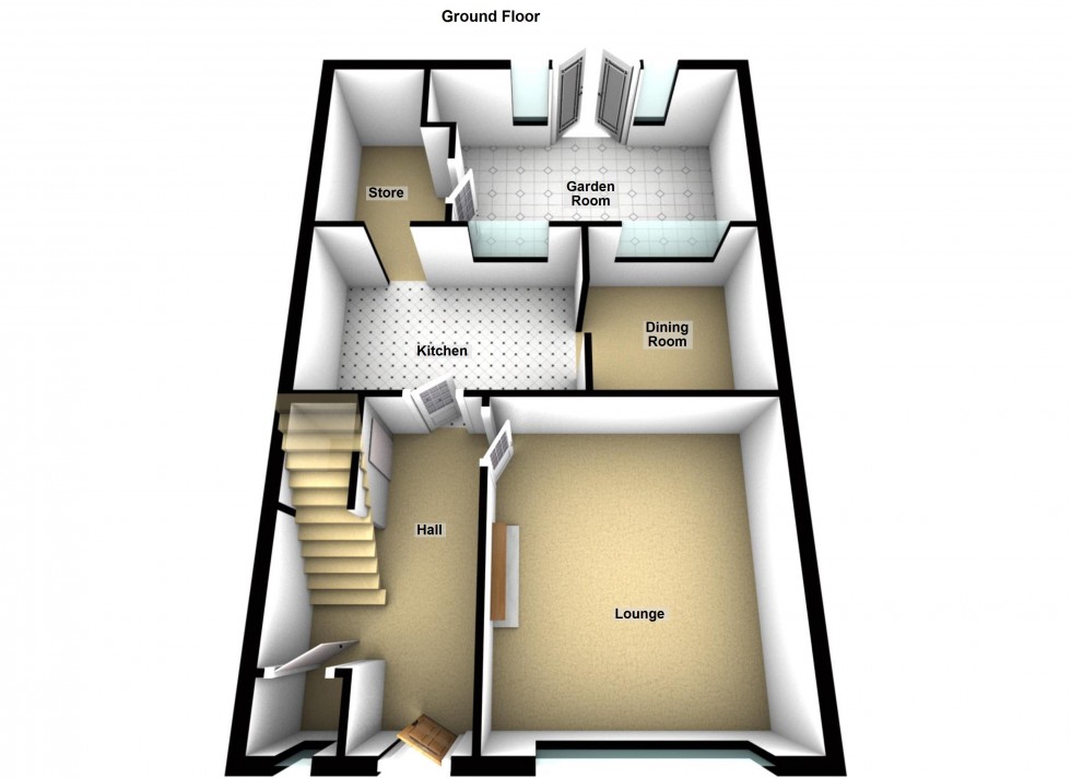 Floorplan for Greenacres Drive, Lutterworth