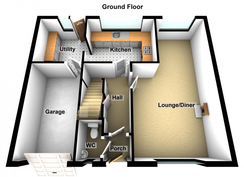 Floorplan for Poplar Avenue, Lutterworth