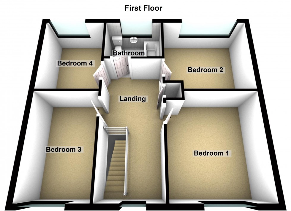 Floorplan for Poplar Avenue, Lutterworth