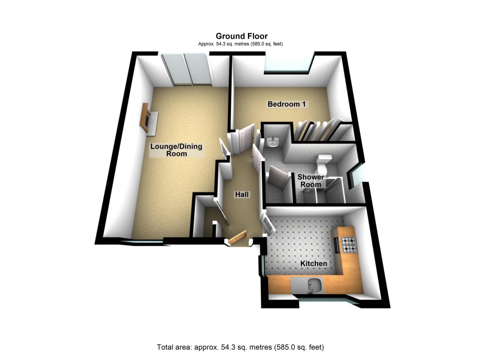 Floorplan for The Hawthorns, Lutterworth