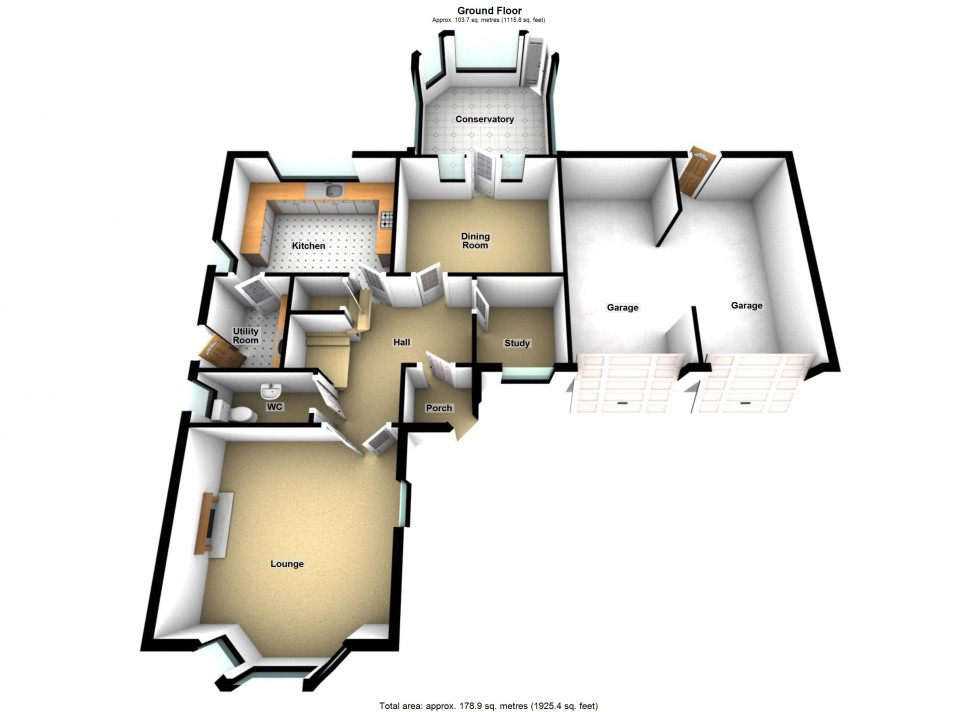 Floorplan for Dennis David Close, Lutterworth
