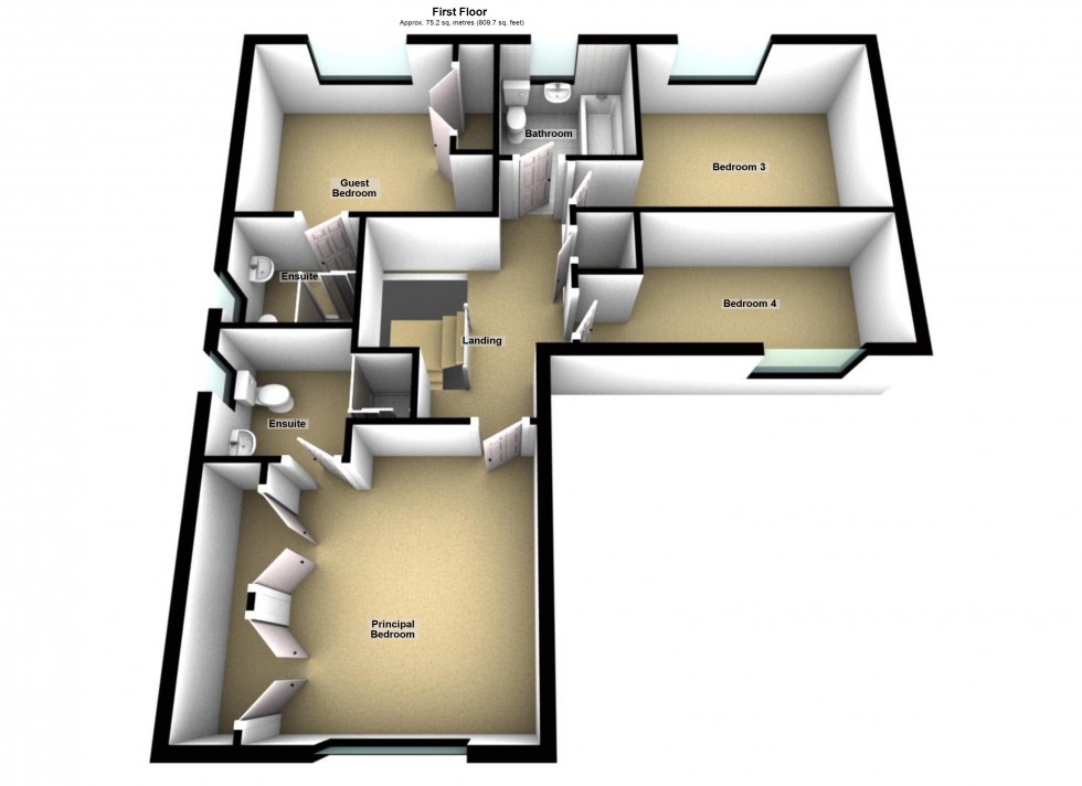 Floorplan for Dennis David Close, Lutterworth