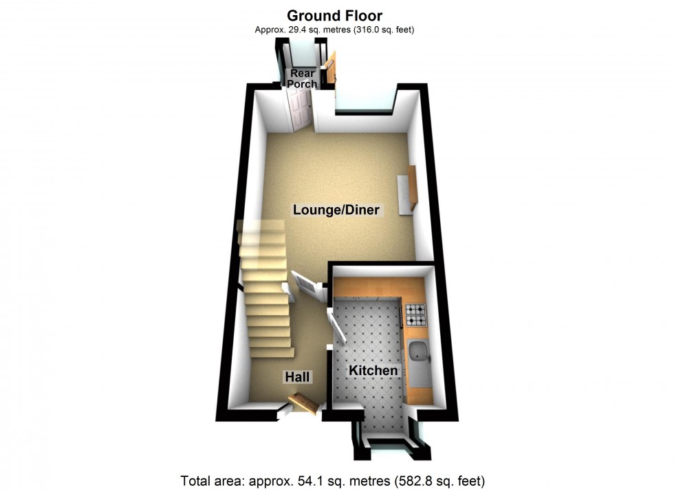 Floorplan for Attlee Close, Lutterworth, Leicestershire