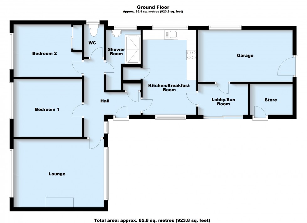 Floorplan for Carlson Gardens, Lutterworth