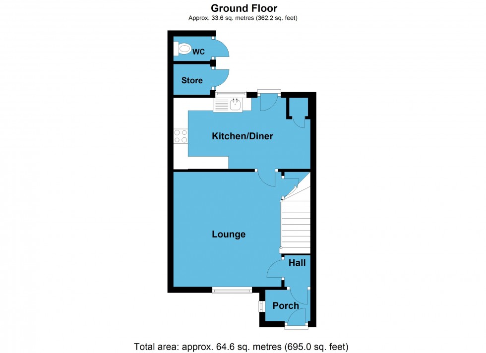Floorplan for Crescent Road, Lutterworth