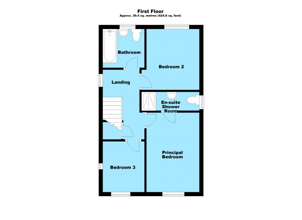 Floorplan for Noble Close, Lutterworth