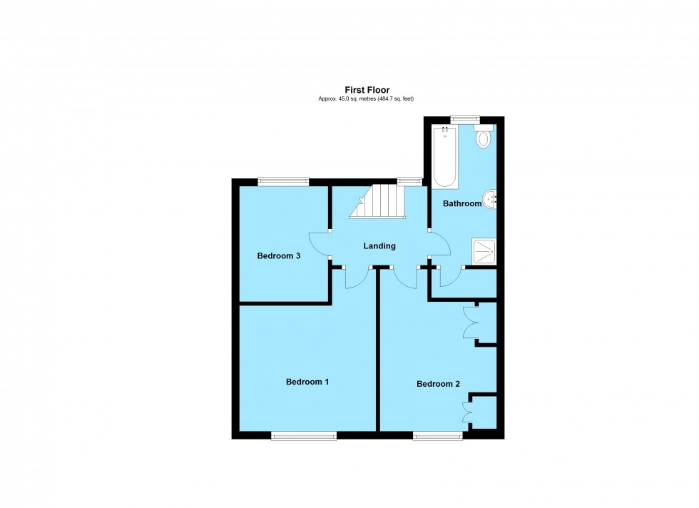 Floorplan for Denbigh Place, Lutterworth, Leicestershire