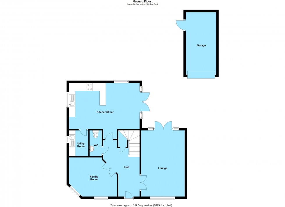 Floorplan for Gloster Road, Lutterworth