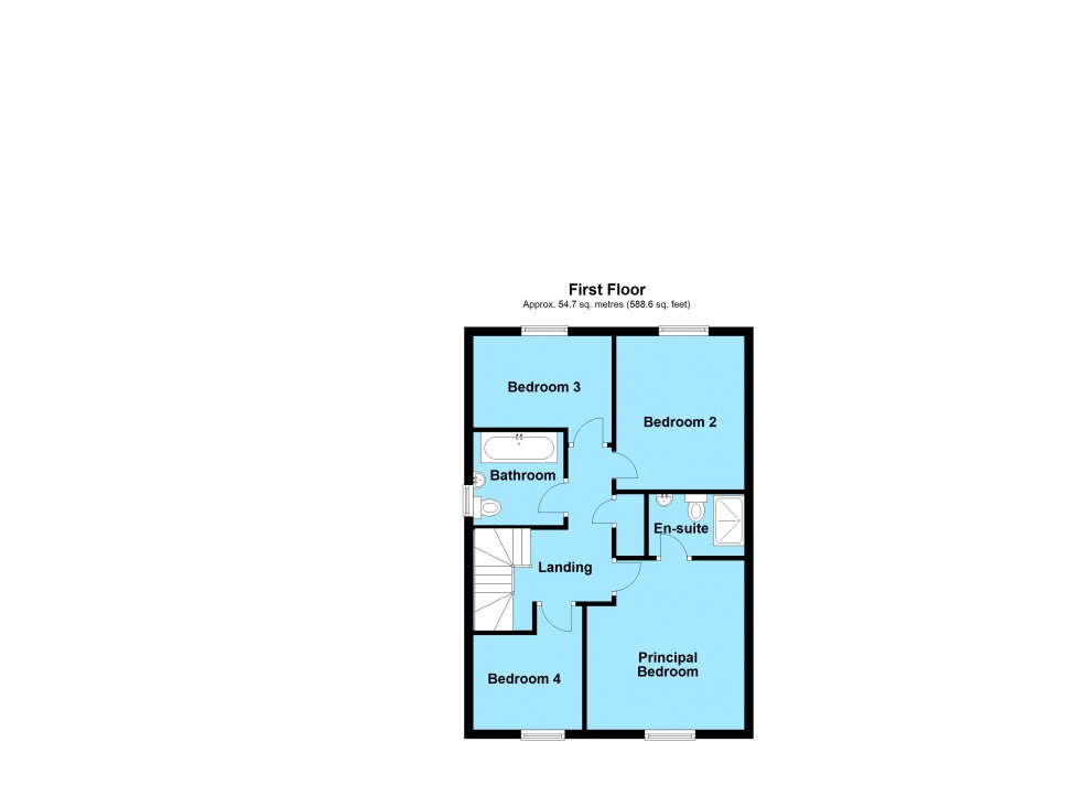 Floorplan for Meteor Drive, Lutterworth