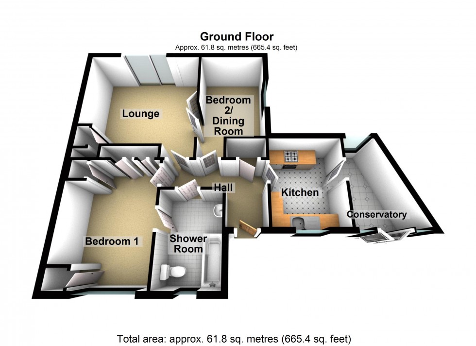 Floorplan for The Hawthorns, Lutterworth