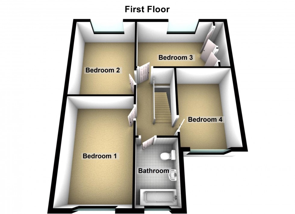 Floorplan for Shelley Drive, Lutterworth
