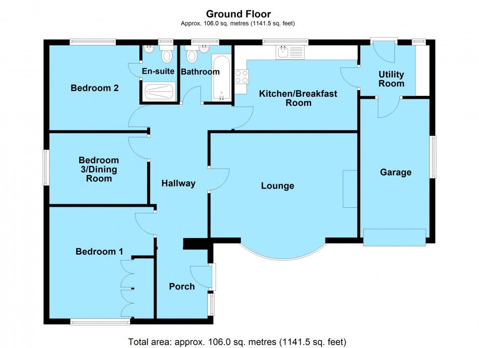 Floorplan for Porlock Drive, Gilmorton