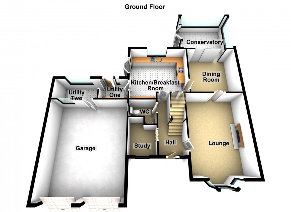 Floorplan for Cunningham Drive, Lutterworth