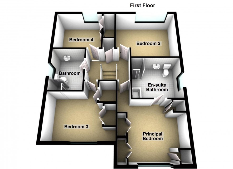 Floorplan for Cunningham Drive, Lutterworth