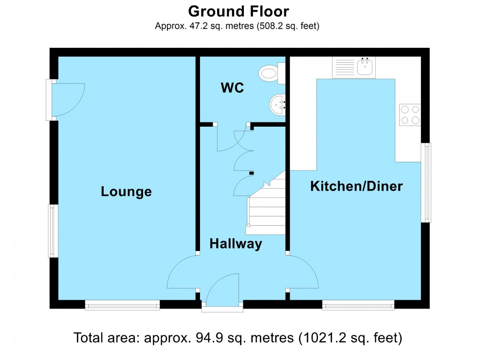 Floorplan for Blakenhall Drive, Lutterworth
