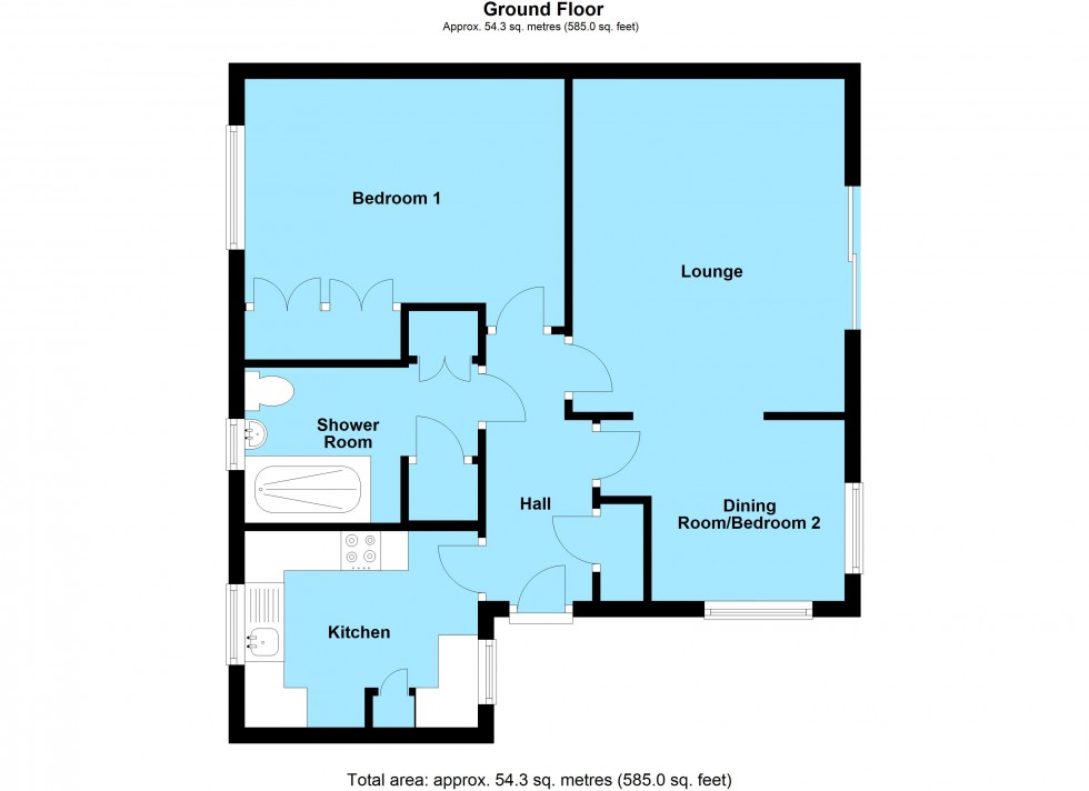 Floorplan for The Hawthorns, Lutterworth, Leicestershire