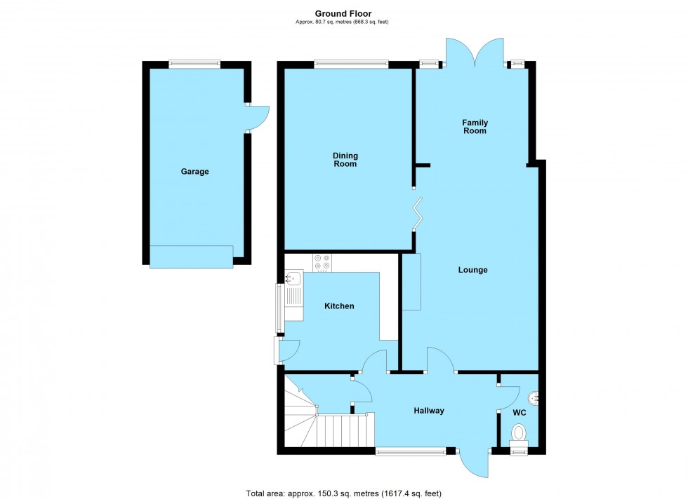 Floorplan for Laburnum Avenue, Lutterworth