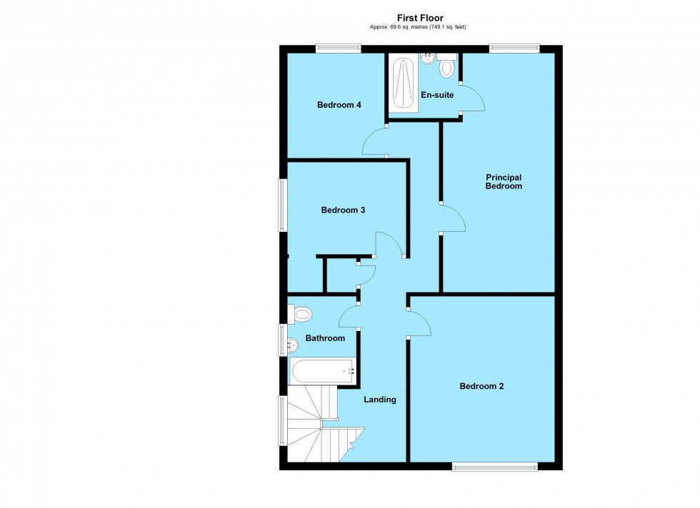 Floorplan for Laburnum Avenue, Lutterworth
