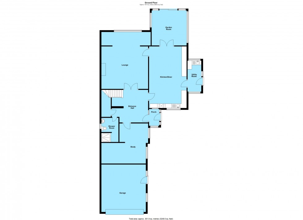 Floorplan for Leicester Road, Lutterworth