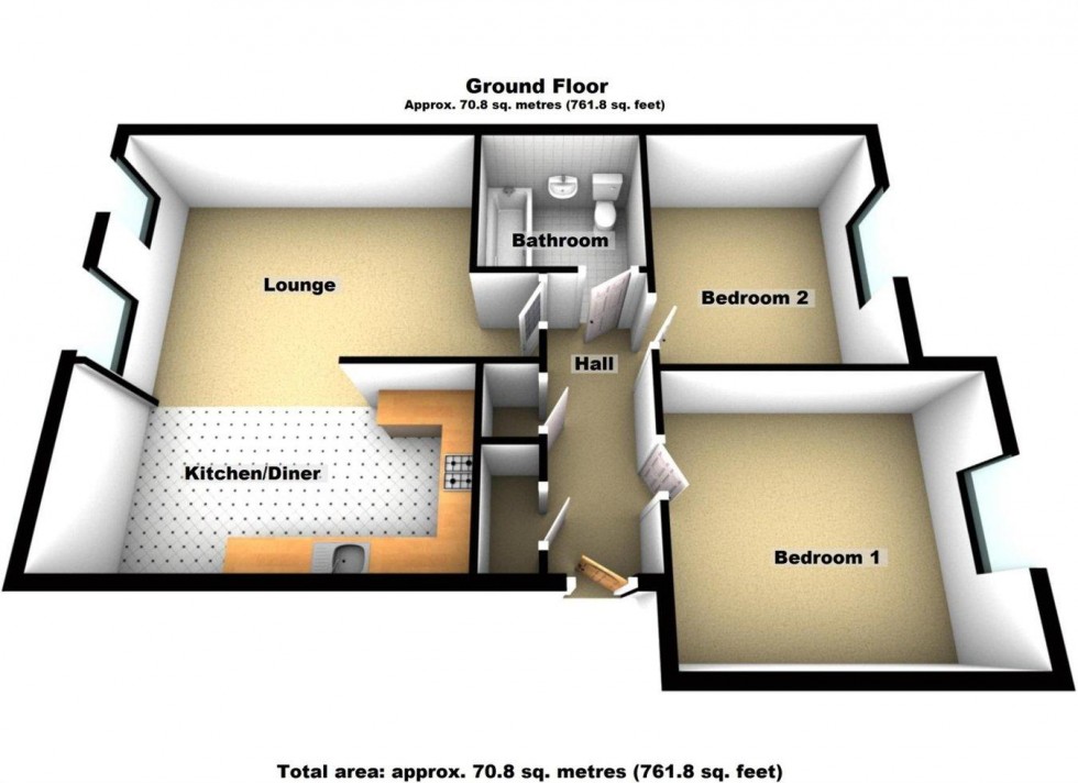 Floorplan for Leicester Road, Lutterworth