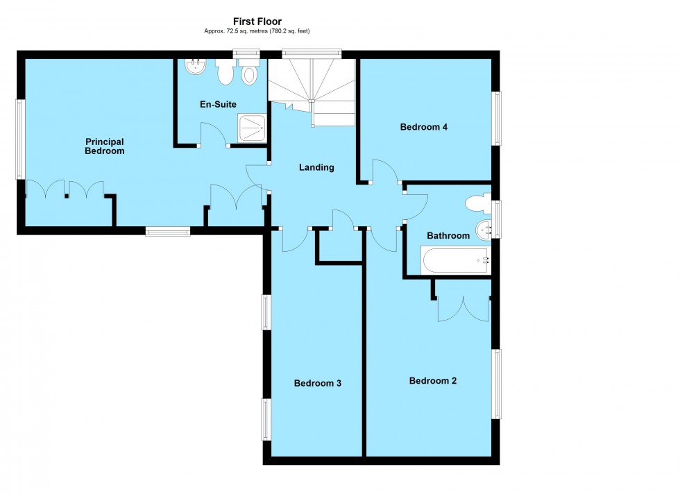 Floorplan for Burrough Way, Lutterworth