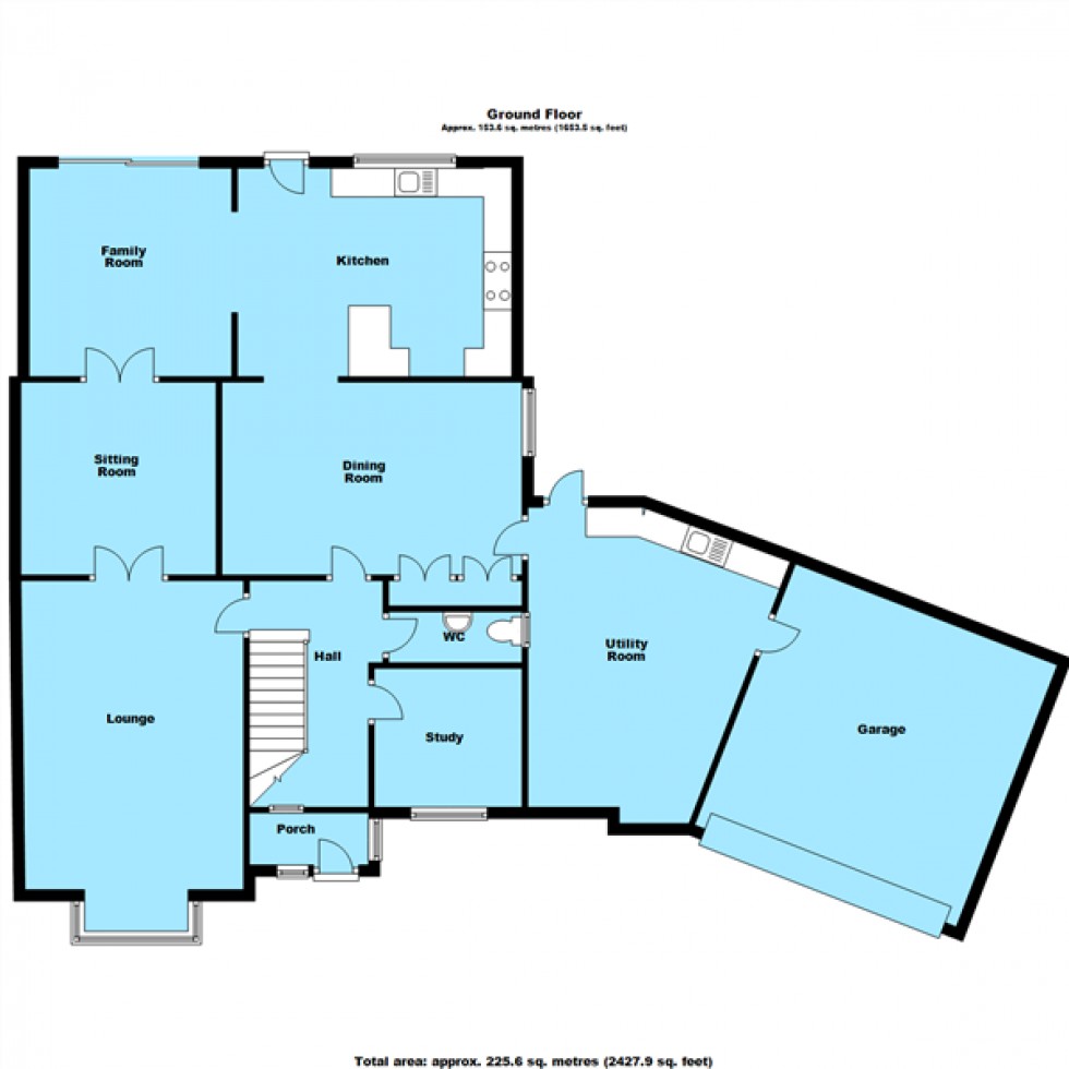 Floorplan for Almond Way, Lutterworth