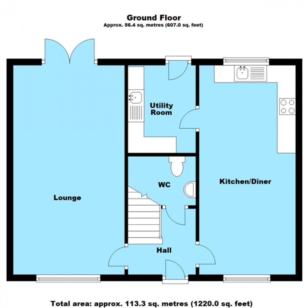 Floorplan for Cowslip Court, Lutterworth