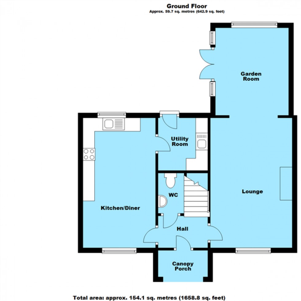 Floorplan for Lacey Close, Lutterworth