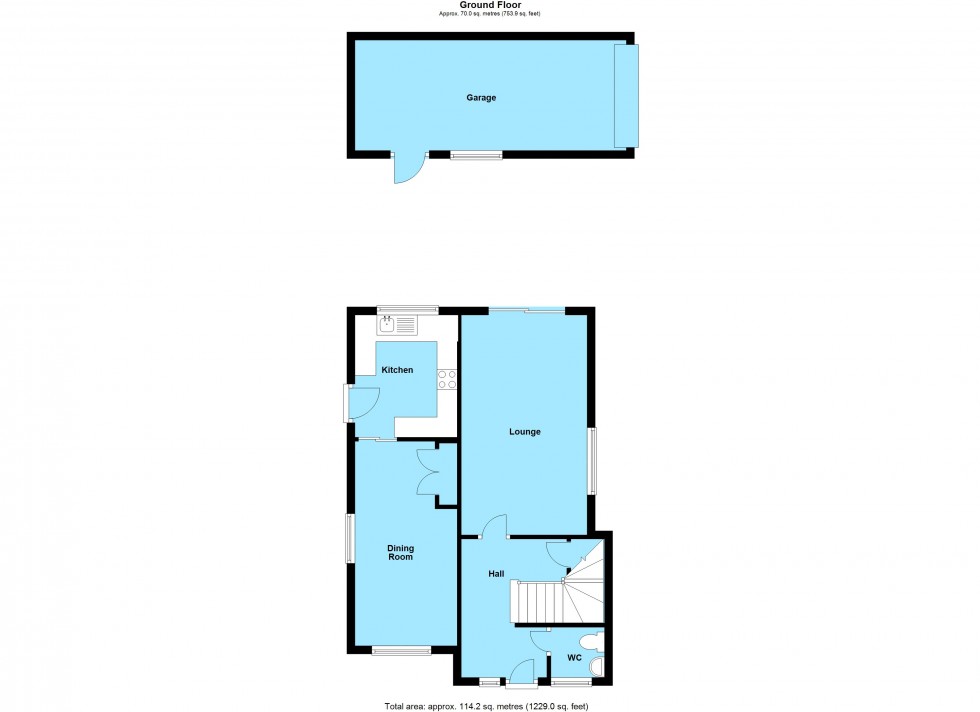Floorplan for Hazel Drive, Lutterworth