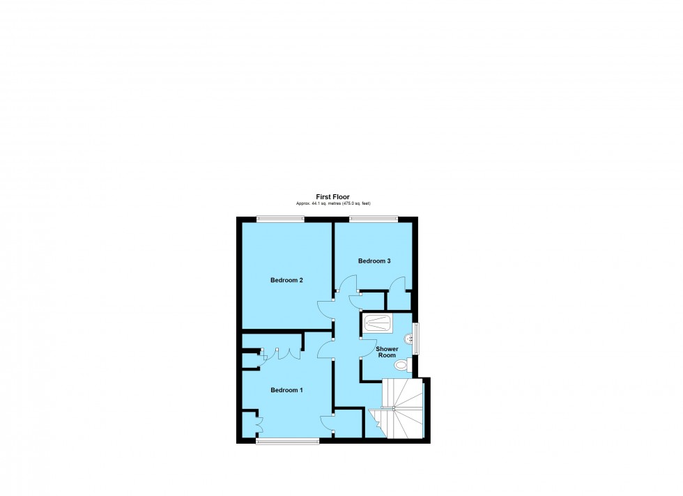 Floorplan for Hazel Drive, Lutterworth