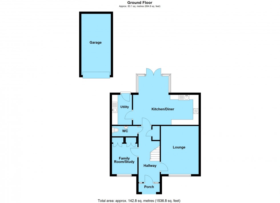 Floorplan for Woodcutter Lane, Claybrooke Magna