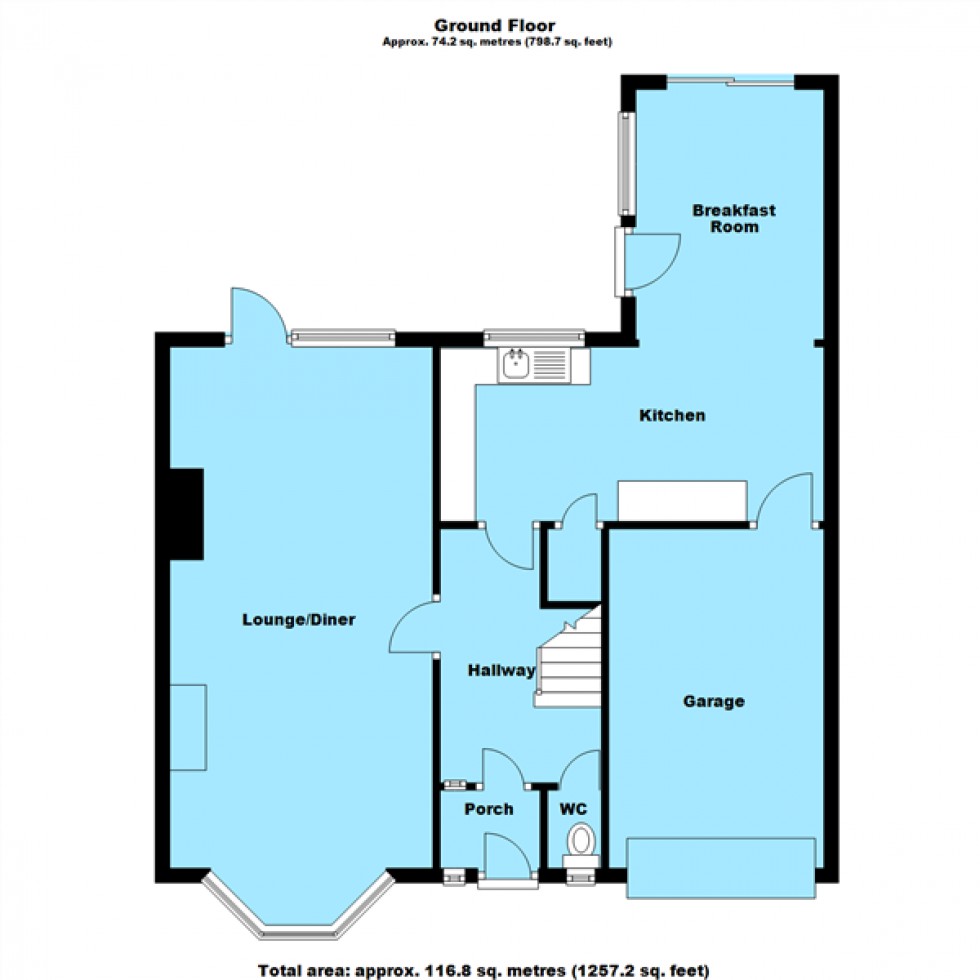 Floorplan for Kings Way, Lutterworth