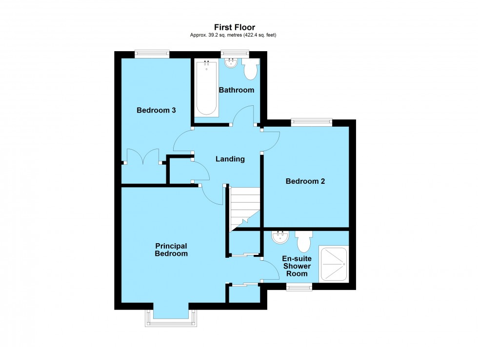 Floorplan for Azalea Close, Lutterworth, Leicestershire
