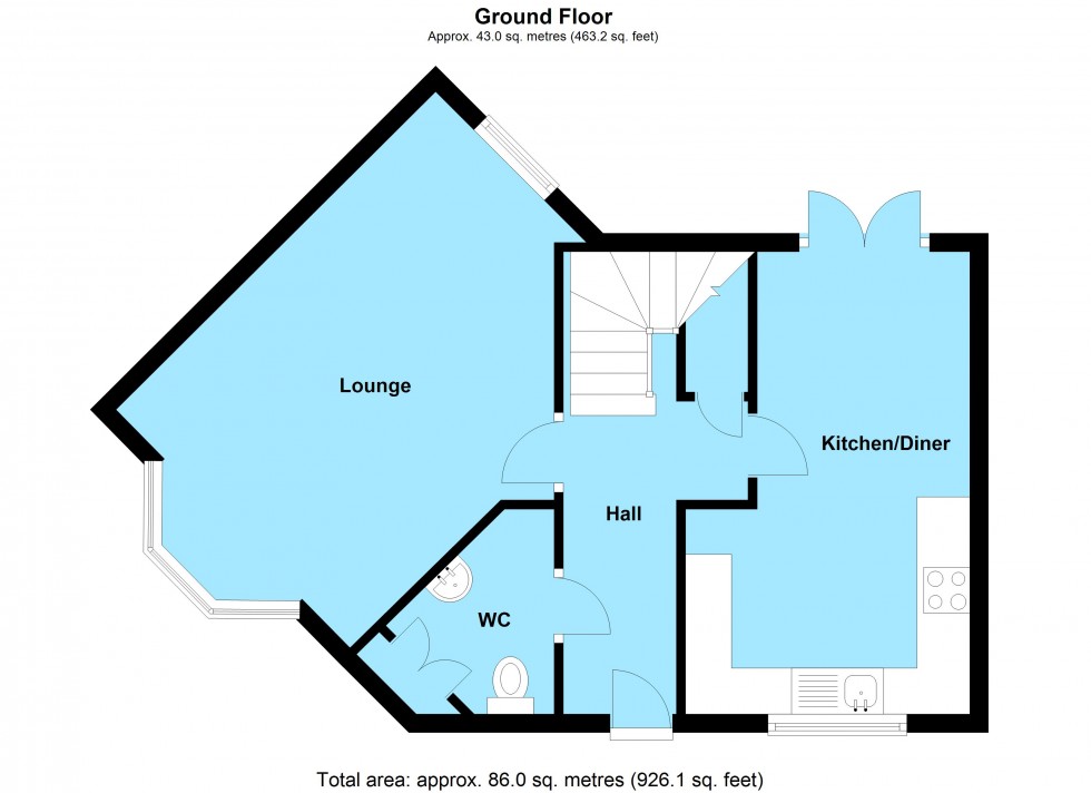 Floorplan for Buxton Crescent, Broughton Astley