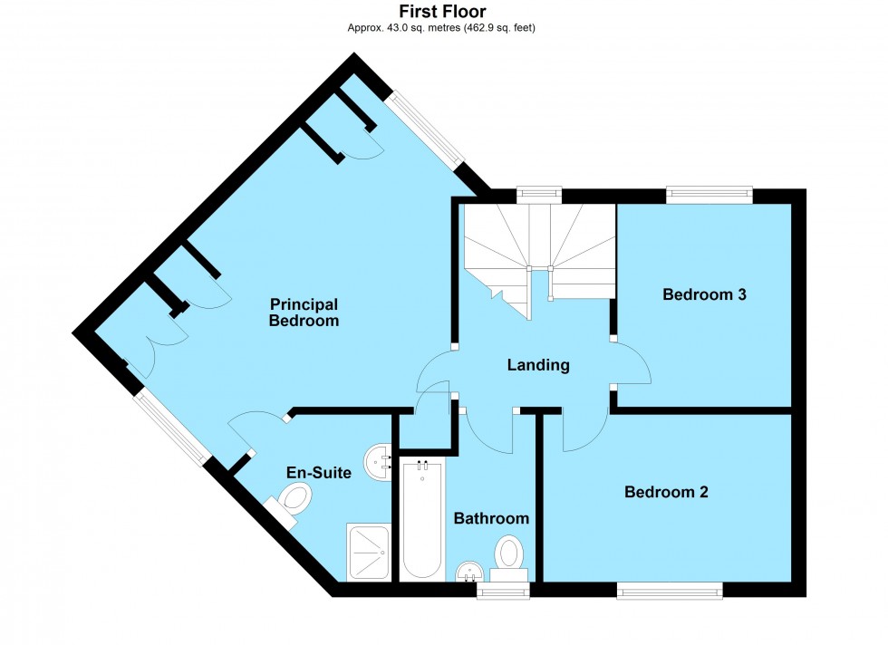 Floorplan for Buxton Crescent, Broughton Astley
