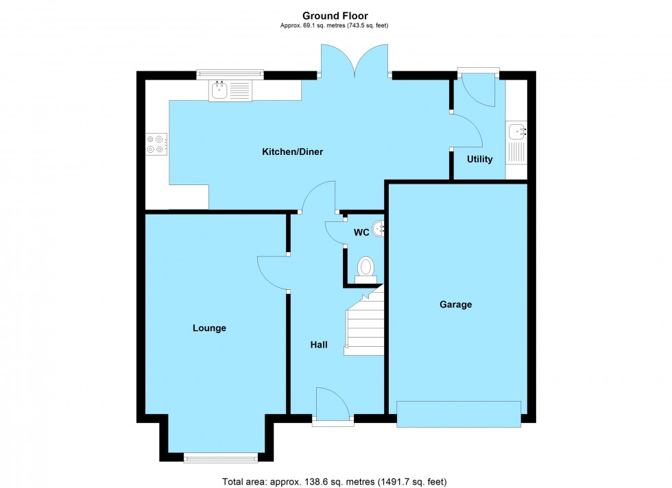 Floorplan for Woodcutter Lane, Claybrooke Magna