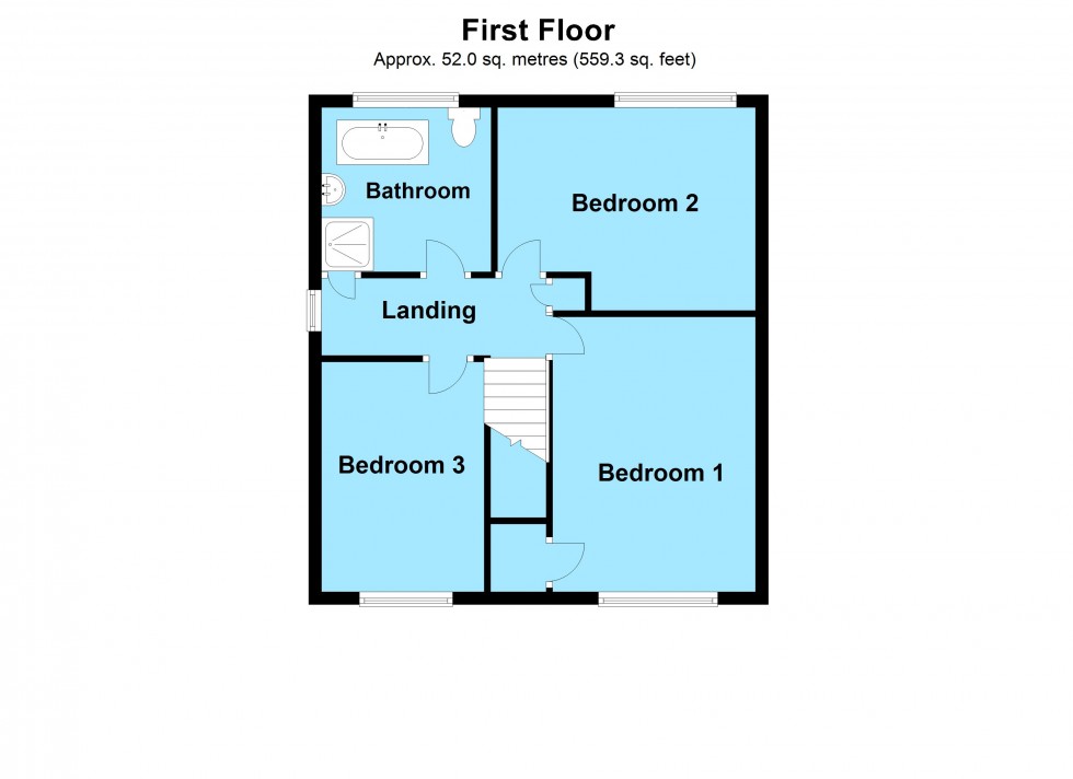 Floorplan for Fir Tree Avenue, Lutterworth