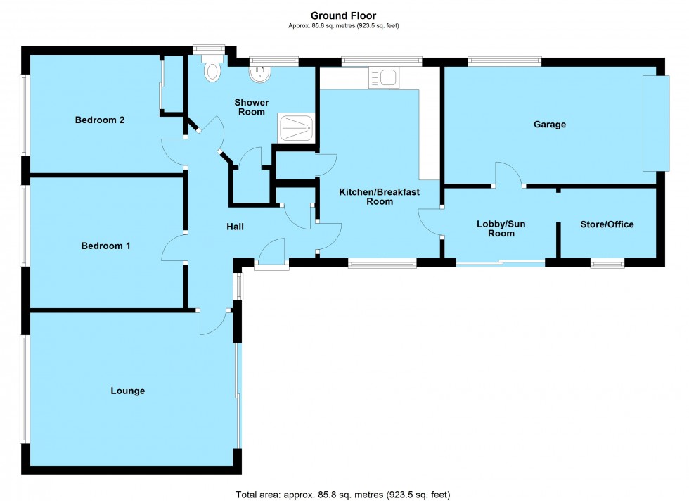 Floorplan for Carlson Gardens, Lutterworth