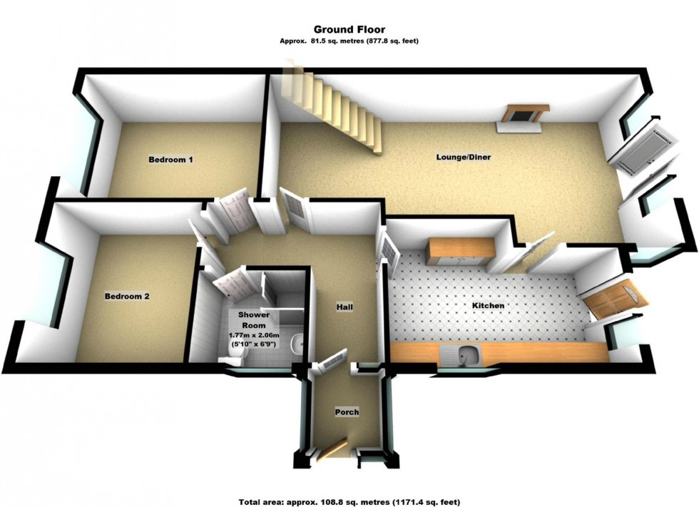 Floorplan for Larch Drive, Lutterworth