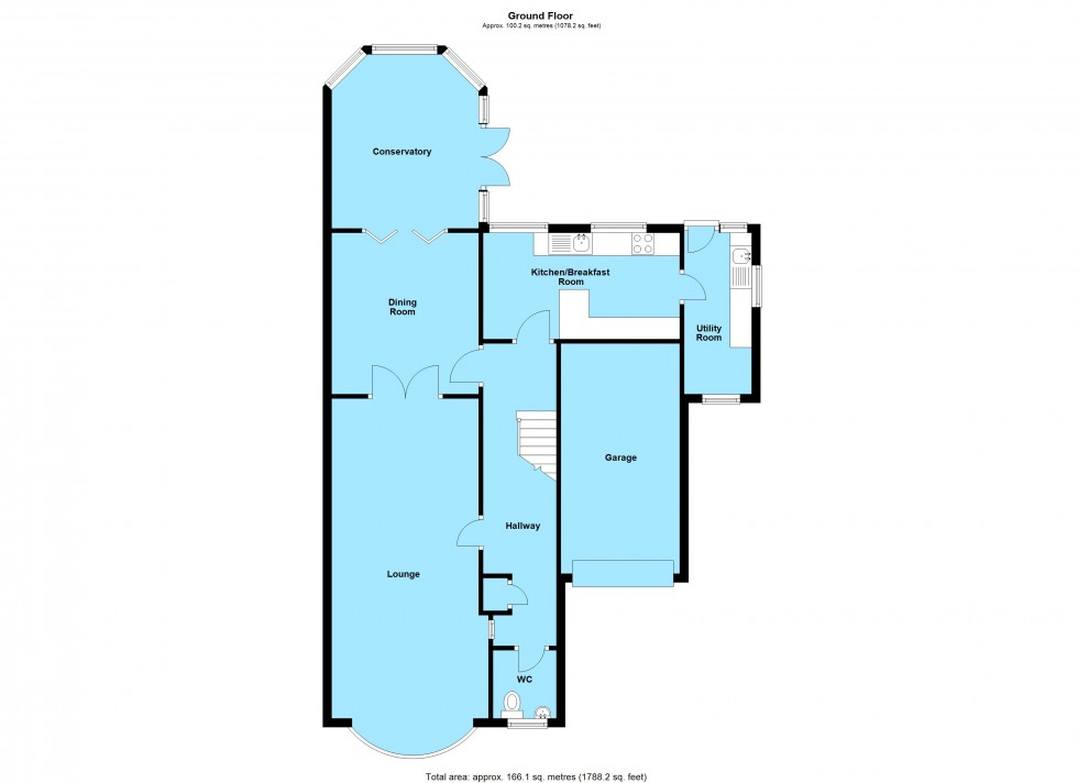 Floorplan for Tennyson Road, Lutterworth