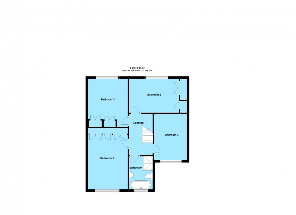 Floorplan for Tennyson Road, Lutterworth