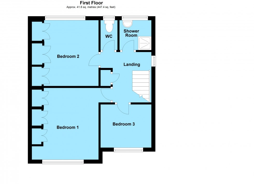 Floorplan for Woodway Road, Lutterworth