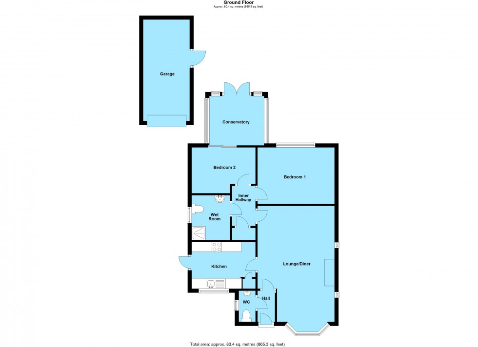 Floorplan for Cunningham Drive, Lutterworth