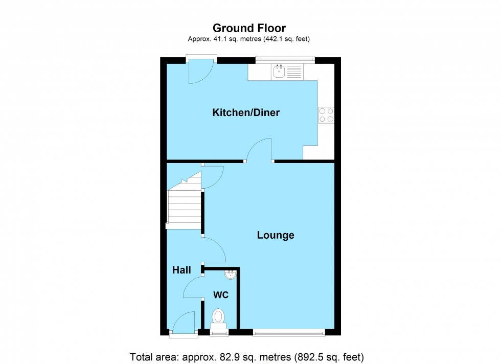 Floorplan for Lacey Close, Lutterworth
