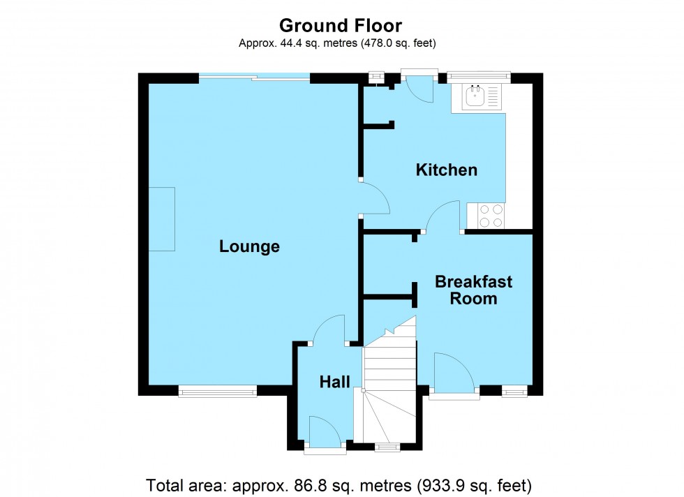 Floorplan for Dunley Way, Lutterworth