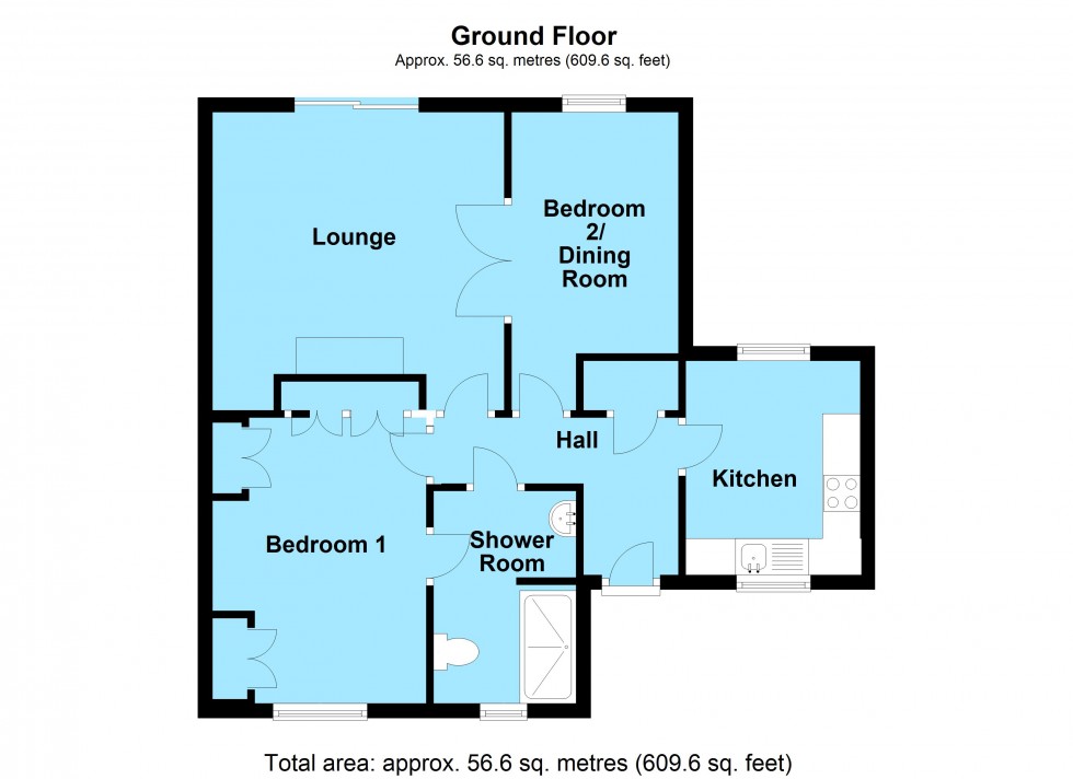 Floorplan for The Hawthorns, Lutterworth